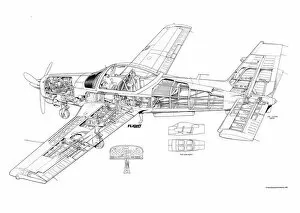 Military Aviation 1946-Present Cutaways Gallery: Valmet L-90 Redigo Cutaway Drawing