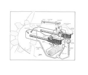 Vickers Gun interruptor Gear Cutaway Drawing