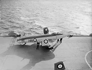 <b class=qtipBold><figcaption>Vickers Supermarine Attacker</figcaption></b><br>Vickers Supermarine Attacker FB2 Fleet Air Arm WK328 HMS Eagle October 1952 (c) Flight<br><em>© Flight Global 2009 - All Rights Reserved</em> Vickers Supermarine Attacker