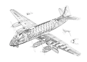Vickers Viscount 701 Cutaway Drawing