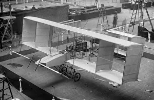 A Voisin biplane on show at the 1909 Olympia Aero show