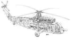 Military Helicopter Cutaways Gallery: Westland Westminster Cutaway Drawing